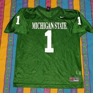 90s Nike Michigan State Spartans Football Jersey Vintage MSU Vintage